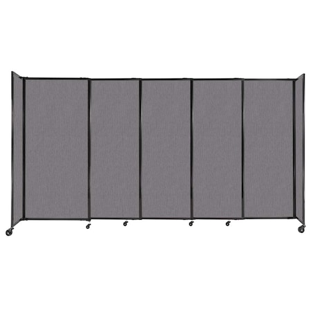 Versare StraightWall Sliding Portable Partition 11'3" x 6' Slate Fabric 1472519